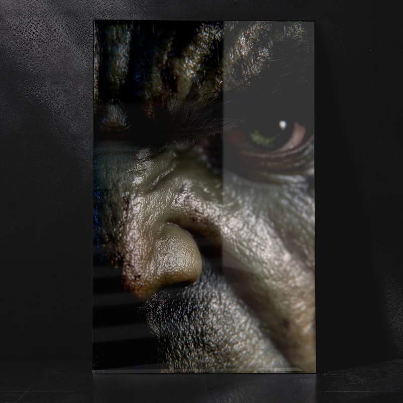 Marvel’s Hulk Fierce Eyes and Face Detail Metal Poster