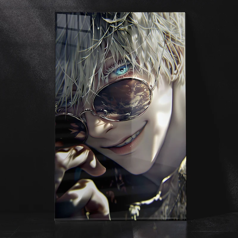 Jujutsu Kaisen Gojo Bold Expression Metal Poster