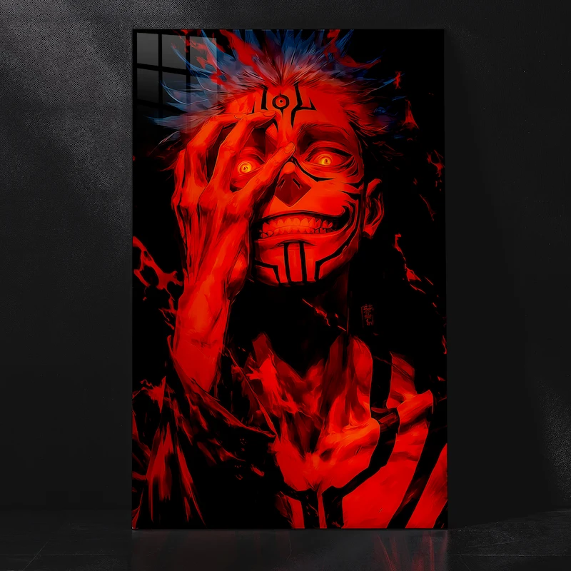 Curse King Sukuna Devil Face Metal Poster