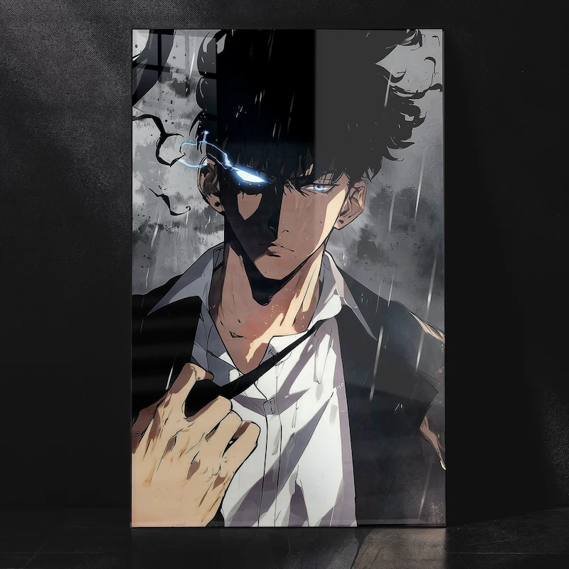 Sung Jinwoo Shadow Monarch Metal Poster