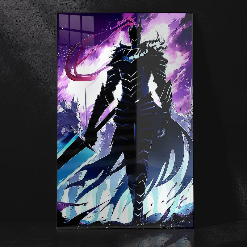 Igris Legendary Cursed Knight of Shadows Metal Poster