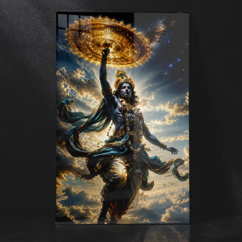 Govind Krishna Spiritual Metal Poster