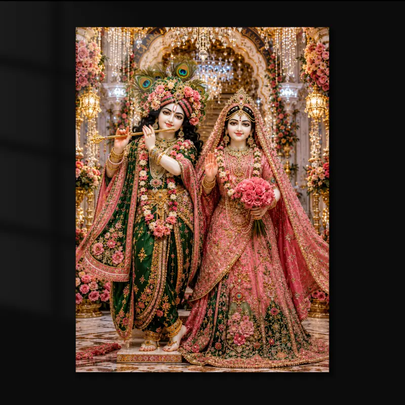 Shri Radha Krishna Spiritual Wall Art