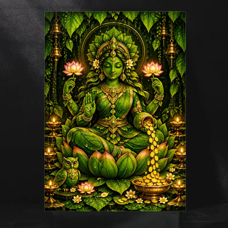 Emerald Lotus of Divine Prosperity