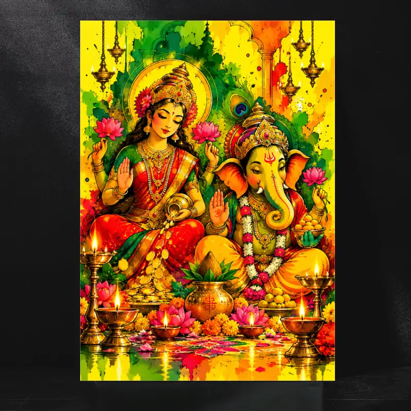 Lakshmi Ganesh The Celestial Guardians of Fortune, Happiness and Eternal Abundance