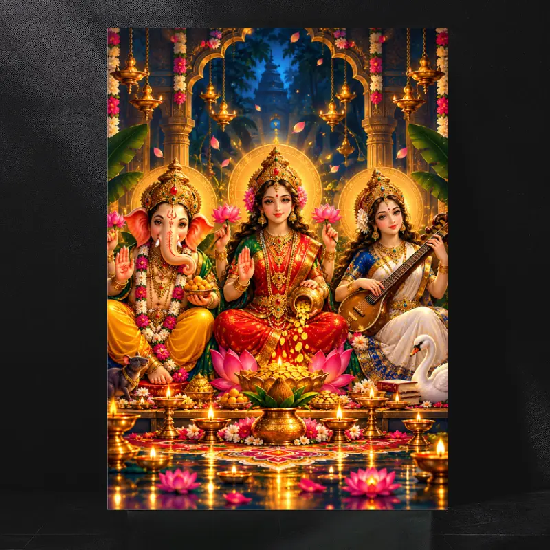 Lakshmi Ganesh Saraswati The Eternal Blessings of Fortune, Wisdom and Enlightenment