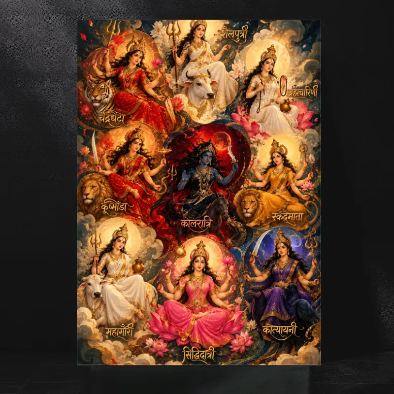 Navdurga The Nine Divine Manifestations of Eternal Shakti and Supreme Power