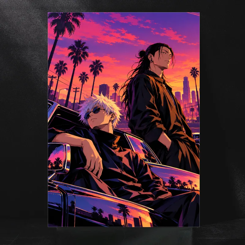 Gojo Satoru and Geto Friendship Metal Poster