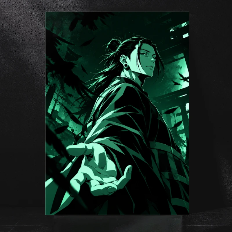 Suguru Geto Glossy Metal Poster for Anime Room
