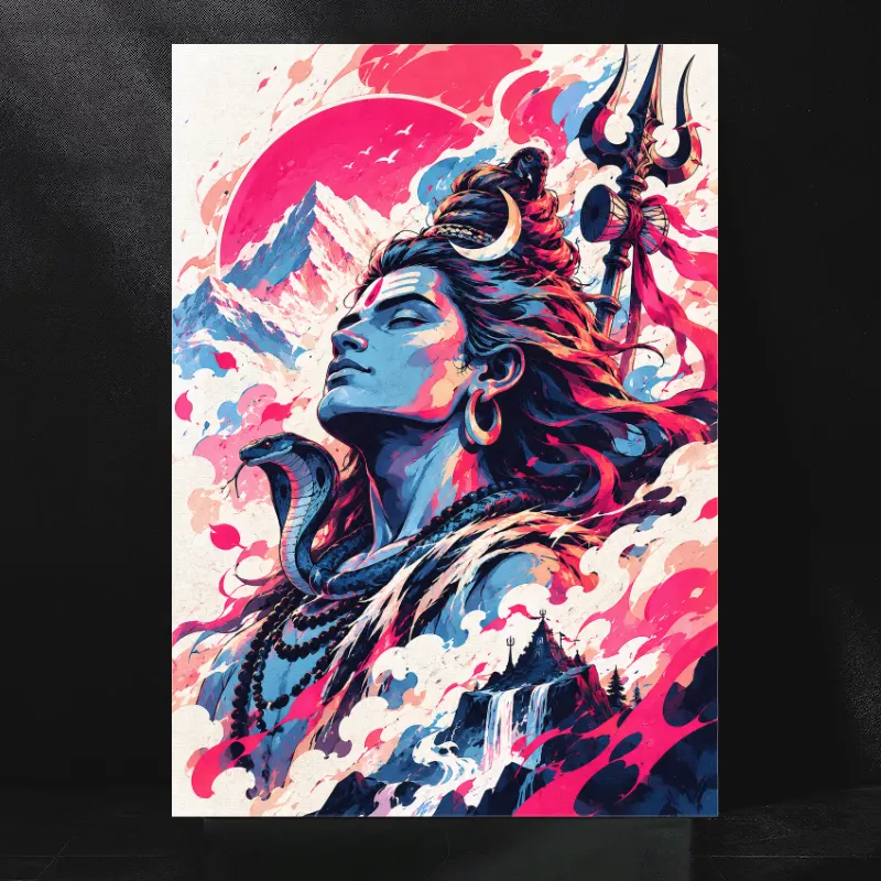 Mahadev Wall Art Metal Poster for Home Decor